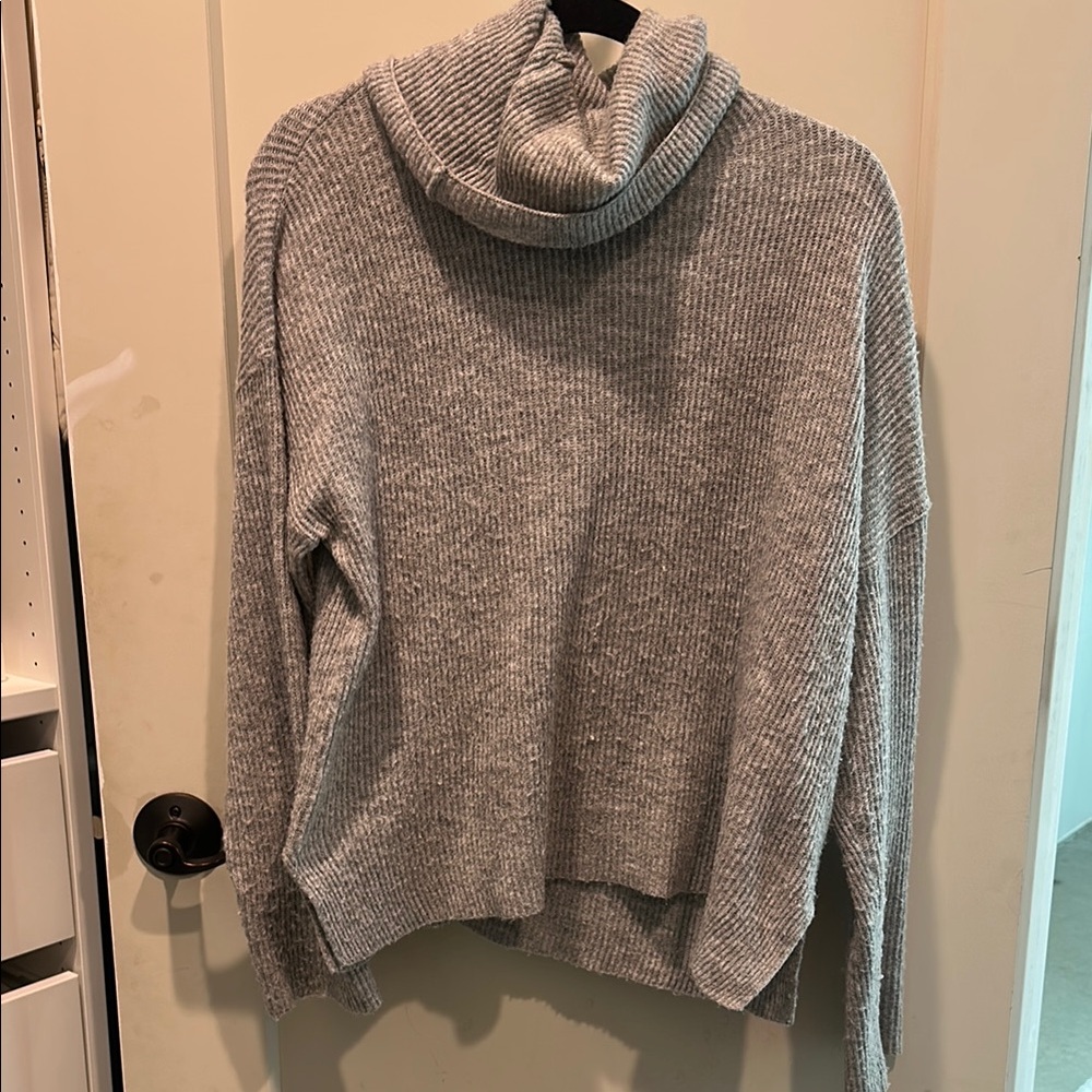 Cozy Gray Turtleneck Sweater